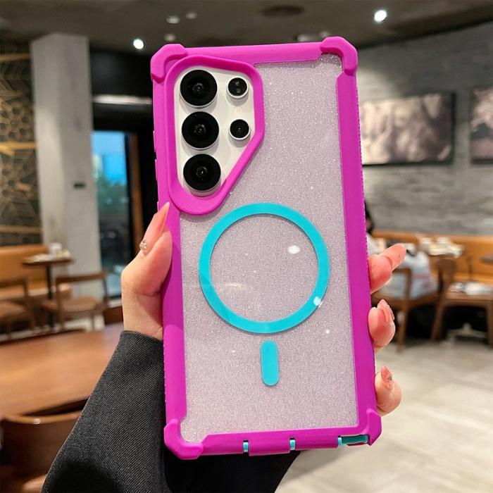 OEM - Mobilskal för Samsung Galaxy S26 Ultra Magnetiskt TPU + PC - Röd Lila