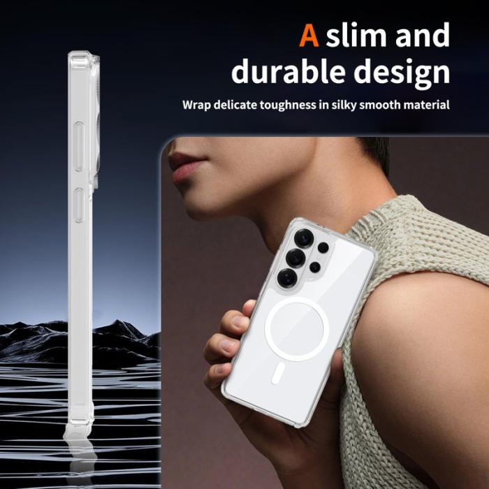 ABEEL - ABEEL Mobilskal för Samsung Galaxy S26 Ultra Magnetiskt TPU + PC - Vit