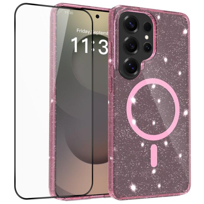 OEM - Mobilskal för Samsung Galaxy S26 Ultra Magnetiskt TPU - Transparent Röd