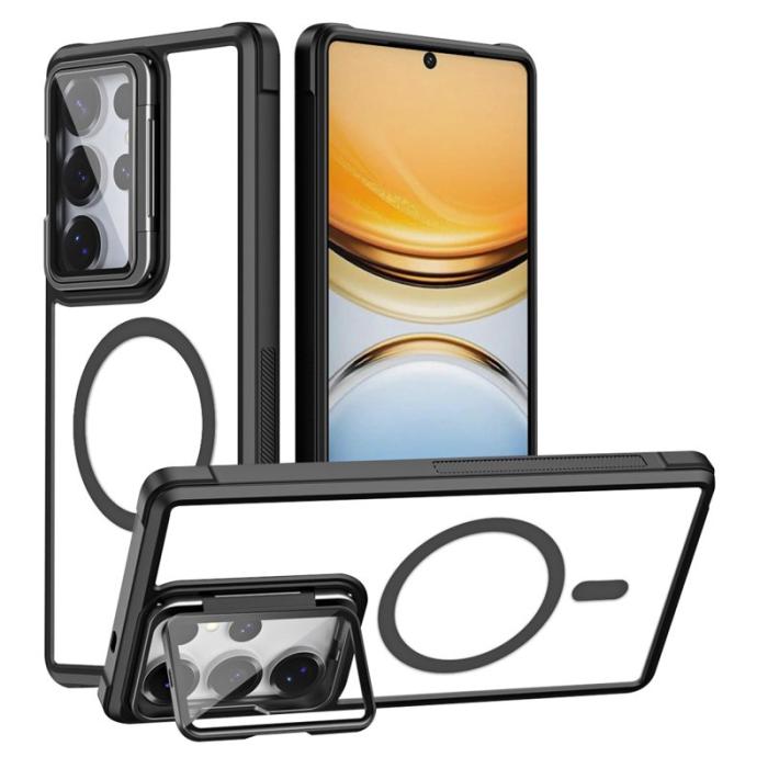 OEM - Mobilskal för Samsung Galaxy S26 Ultra Magnetiskt Transparent - Svart