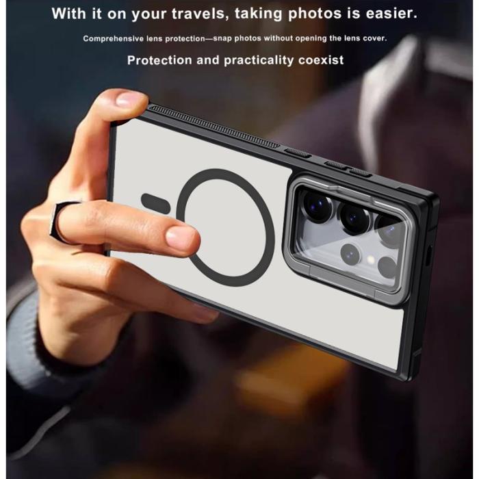 OEM - Mobilskal för Samsung Galaxy S26 Ultra Magnetiskt Transparent - Svart