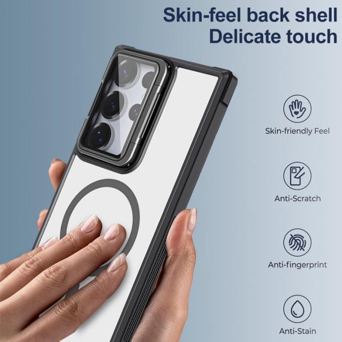 OEM - Mobilskal för Samsung Galaxy S26 Ultra Magnetiskt Transparent - Vinröd