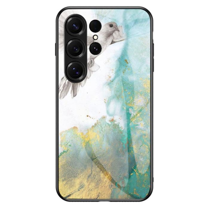 OEM - Mobilskal för Samsung Galaxy S26 Ultra Marmor mönster Tempererat glas Plast