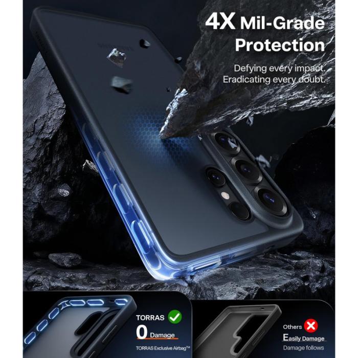 Torras - Torras Mobilskal för Samsung Galaxy S26 Ultra Matt PC + TPU - Svart