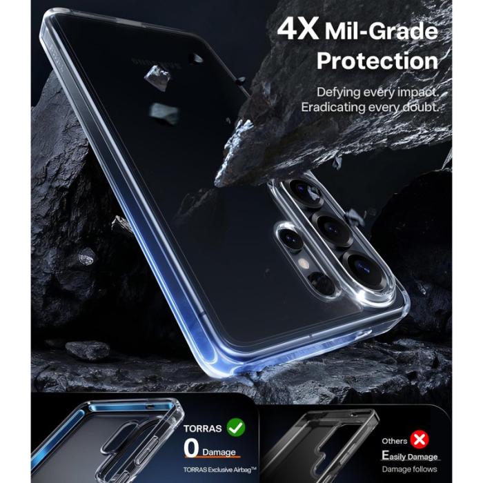 Torras - Torras Mobilskal för Samsung Galaxy S26 Ultra Matt PC + TPU - Transparent