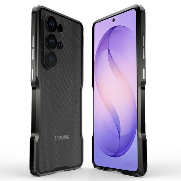 Luphie - Luphie Mobilskal för Samsung Galaxy S26 Ultra Metallram Stötsäker - Svart
