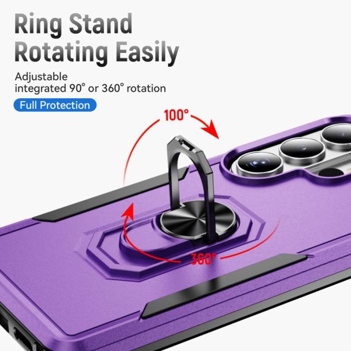 OEM - Mobilskal för Samsung Galaxy S26 Ultra Militärklass Ring Kickstand Plast - Lila