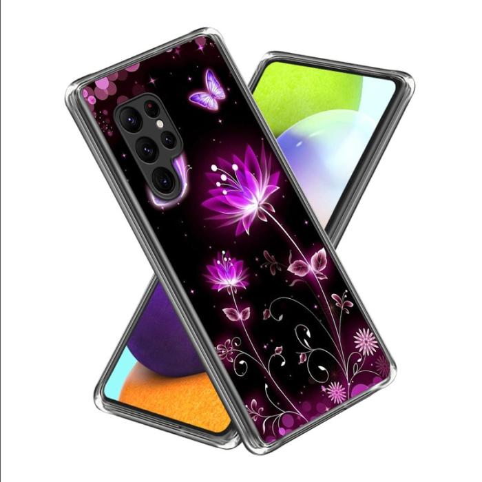 OEM - Mobilskal för Samsung Galaxy S26 Ultra Mönstertryck TPU - Rosa Lotus