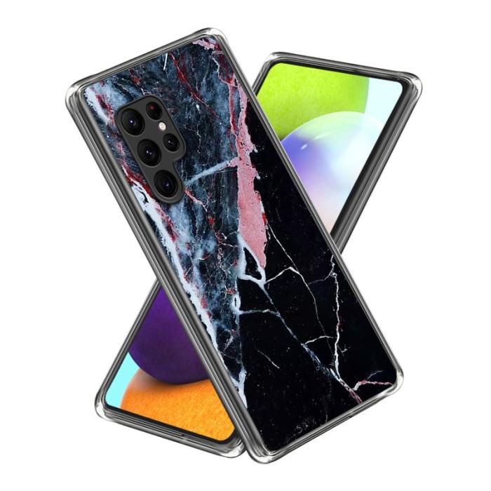 OEM - Mobilskal för Samsung Galaxy S26 Ultra Mönstertryck TPU - Svart Marmor