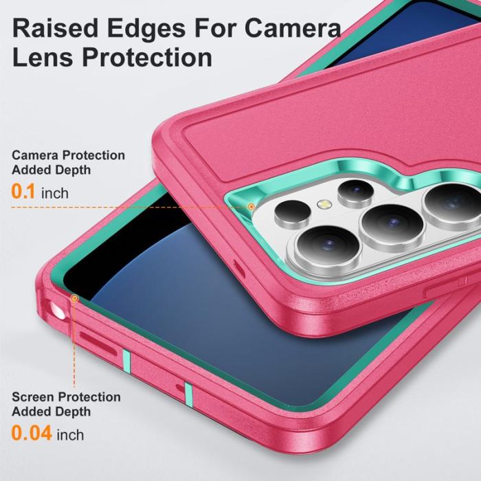 OEM - Mobilskal för Samsung Galaxy S26 Ultra PC + Silikon Anti-Drop Kickstand - Rosa