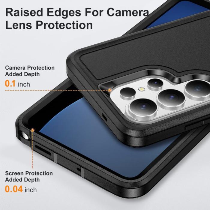 OEM - Mobilskal för Samsung Galaxy S26 Ultra PC + Silikon Drop Skydd - Svart