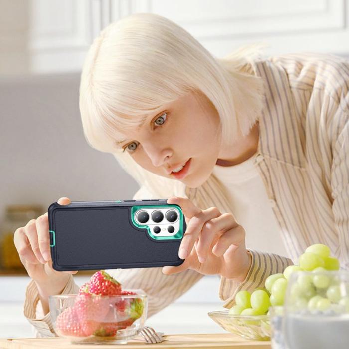 OEM - Mobilskal för Samsung Galaxy S26 Ultra PC + Silikon + EVA - Svart