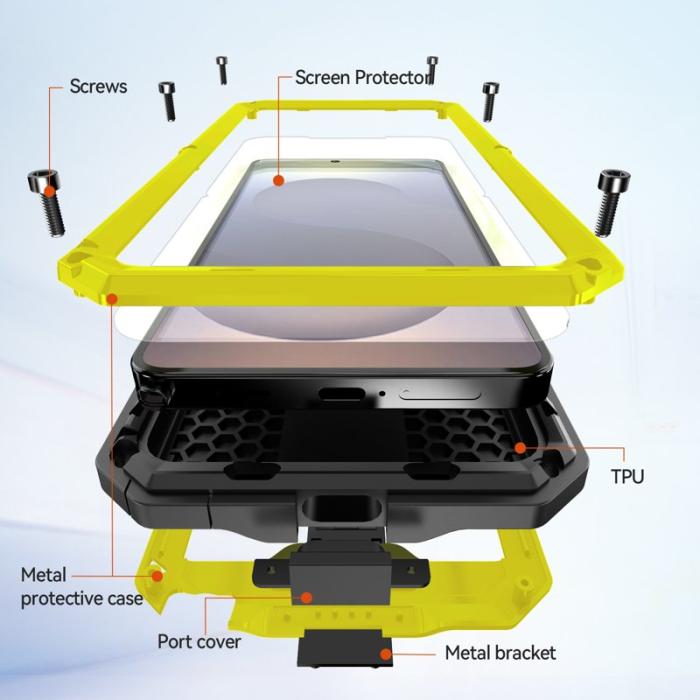 R-JUST - R-JUST Mobilskal för Samsung Galaxy S26 Ultra PC + Silikon - Gul