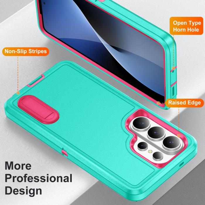 OEM - Mobilskal för Samsung Galaxy S26 Ultra PC + Silikon Kickstand - Cyan