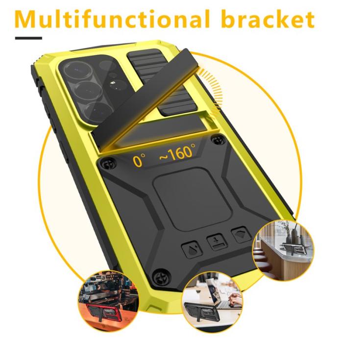 R-JUST - R-JUST Mobilskal för Samsung Galaxy S26 Ultra PC + Silikon Kickstand - Gul