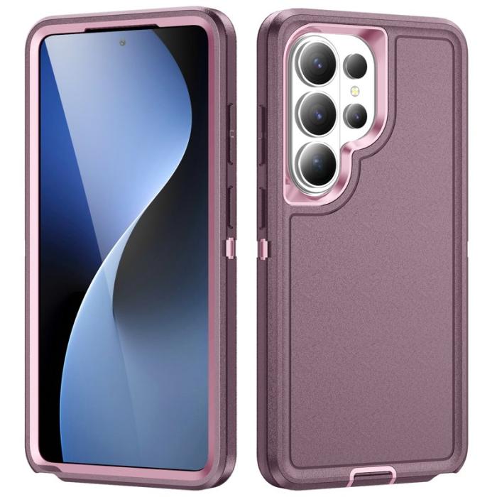 OEM - Mobilskal för Samsung Galaxy S26 Ultra PC + Silikon - Lila + Rosa