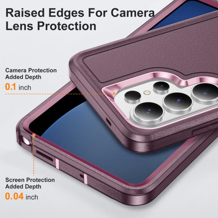 OEM - Mobilskal för Samsung Galaxy S26 Ultra PC + Silikon - Lila + Rosa