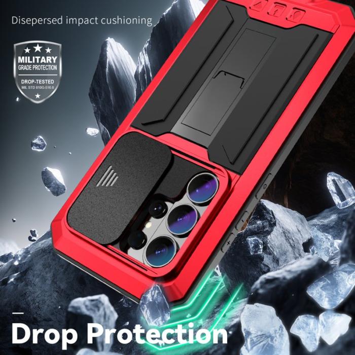 R-JUST - R-JUST Mobilskal för Samsung Galaxy S26 Ultra PC + Silikon - Röd