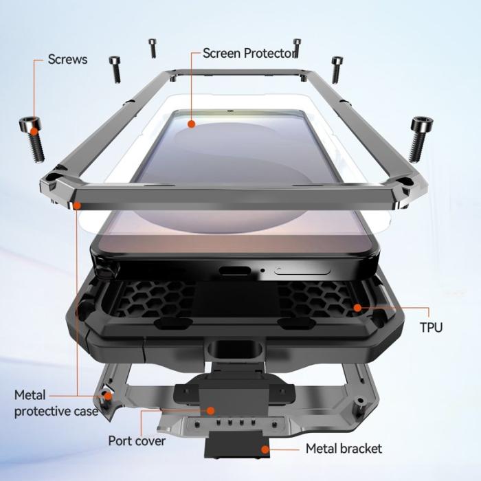 R-JUST - R-JUST Mobilskal för Samsung Galaxy S26 Ultra PC + Silikon - Silver