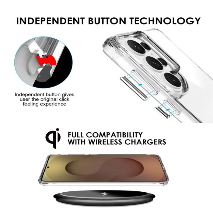 OEM - Mobilskal för Samsung Galaxy S26 Ultra PC + TPU Dropproof - Transparent
