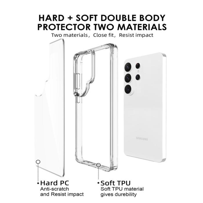 OEM - Mobilskal för Samsung Galaxy S26 Ultra PC + TPU Dropproof - Transparent