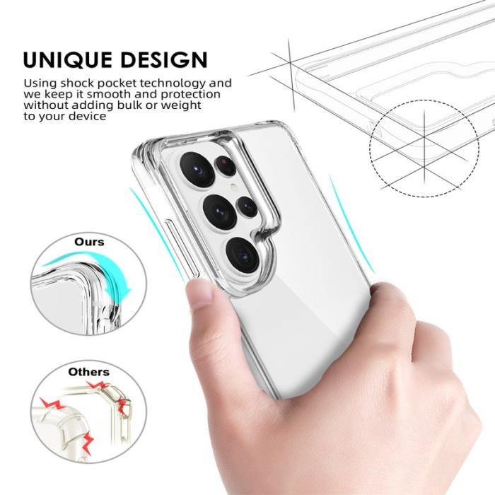 OEM - Mobilskal för Samsung Galaxy S26 Ultra PC + TPU Dropproof - Transparent