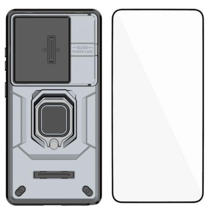WANLONFENG - WANLONFENG Mobilskal för Samsung Galaxy S26 Ultra PC + TPU Kickstand - Grå