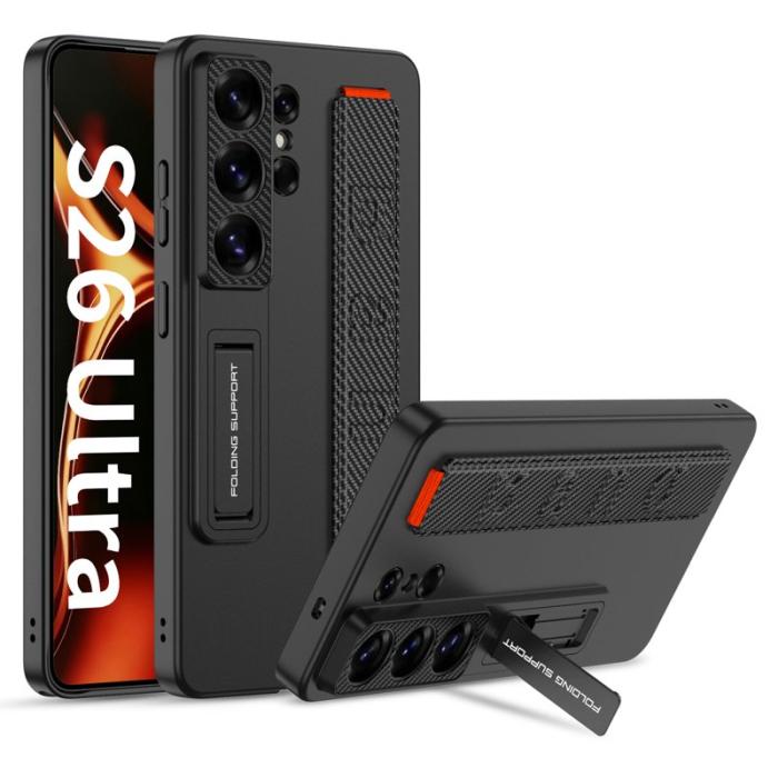 GKK - GKK Mobilskal för Samsung Galaxy S26 Ultra PC + TPU Kickstand - Kolfiber