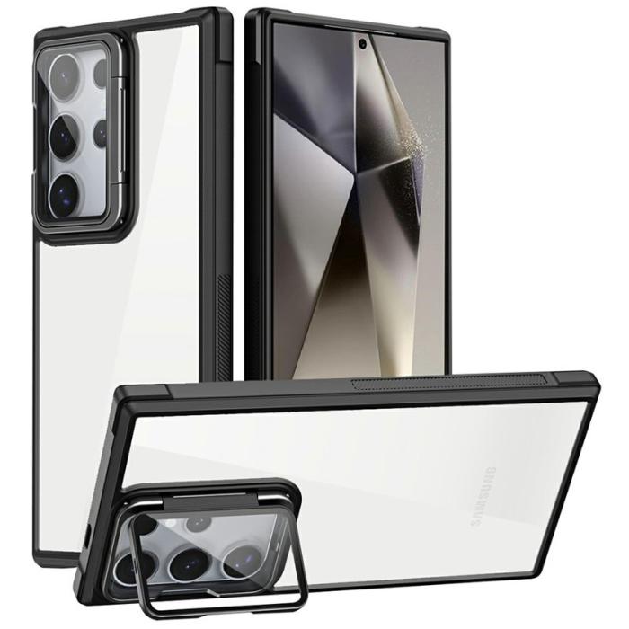 OEM - Mobilskal för Samsung Galaxy S26 Ultra PC + TPU med Kickstand - Svart