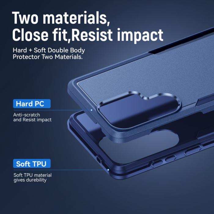 OEM - Mobilskal för Samsung Galaxy S26 Ultra PC + TPU Militärklass - Blå