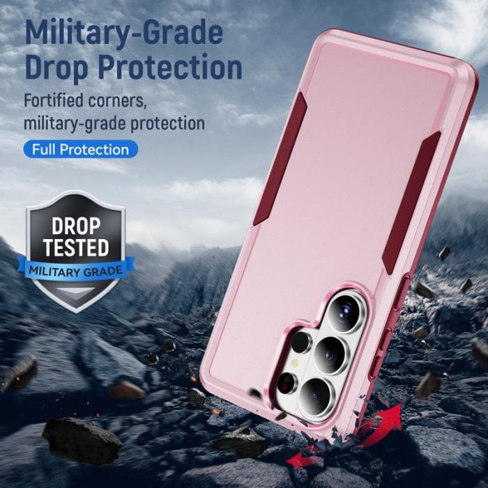 OEM - Mobilskal för Samsung Galaxy S26 Ultra PC + TPU Militärklass - Rosa