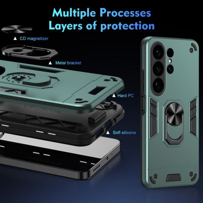 OEM - Mobilskal för Samsung Galaxy S26 Ultra PC + TPU Stötsäker - Grön