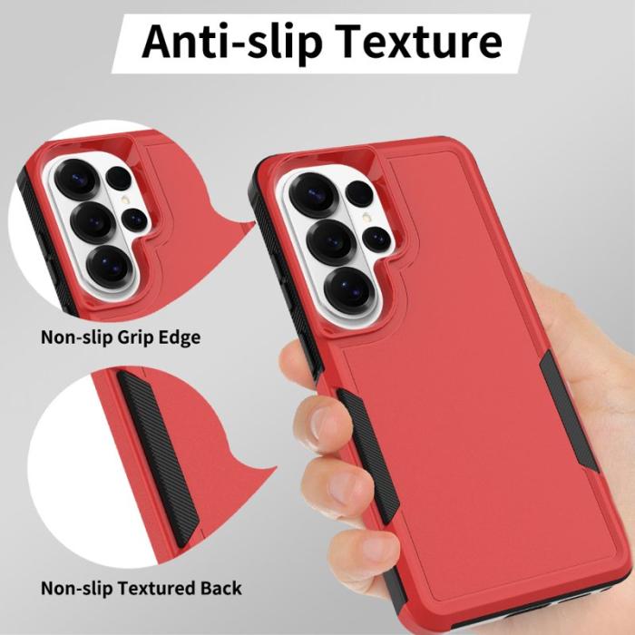 OEM - Mobilskal för Samsung Galaxy S26 Ultra PC + TPU Stöttålig - Röd