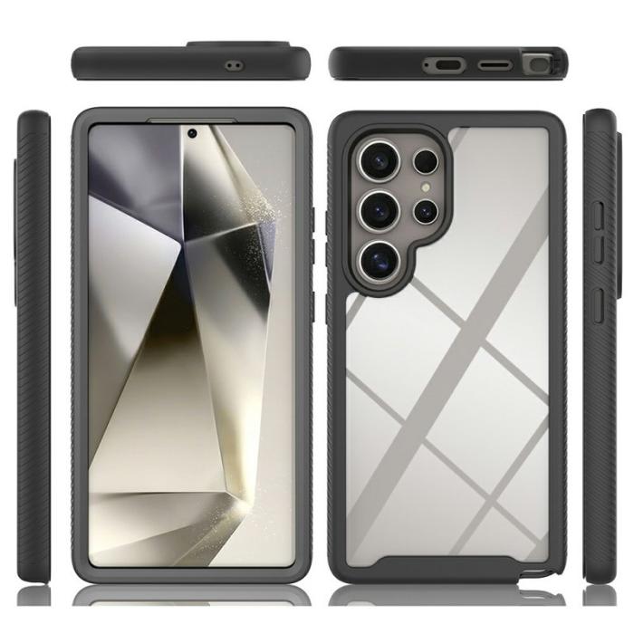 OEM - Mobilskal för Samsung Galaxy S26 Ultra PC + TPU Transparent - Röd