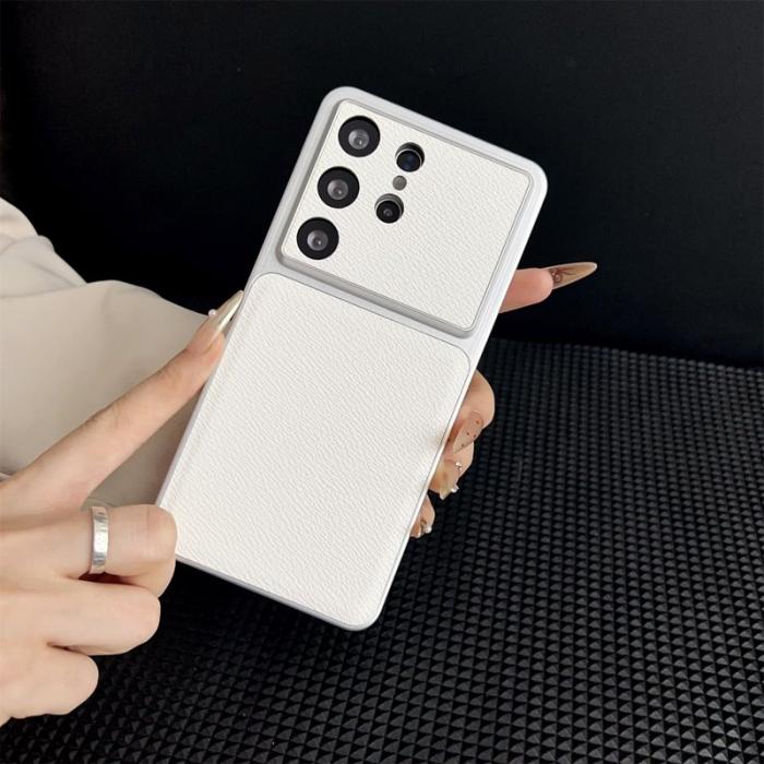 OEM - Mobilskal för Samsung Galaxy S26 Ultra Precisa skärningar Konstläder - Vit