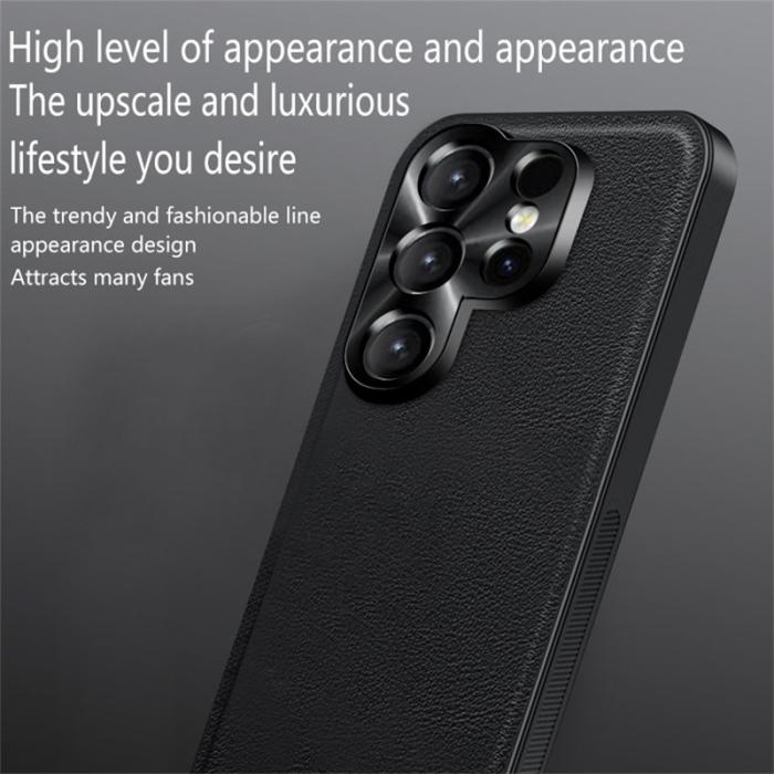 OEM - Mobilskal för Samsung Galaxy S26 Ultra PU + TPU + PC - Vinröd