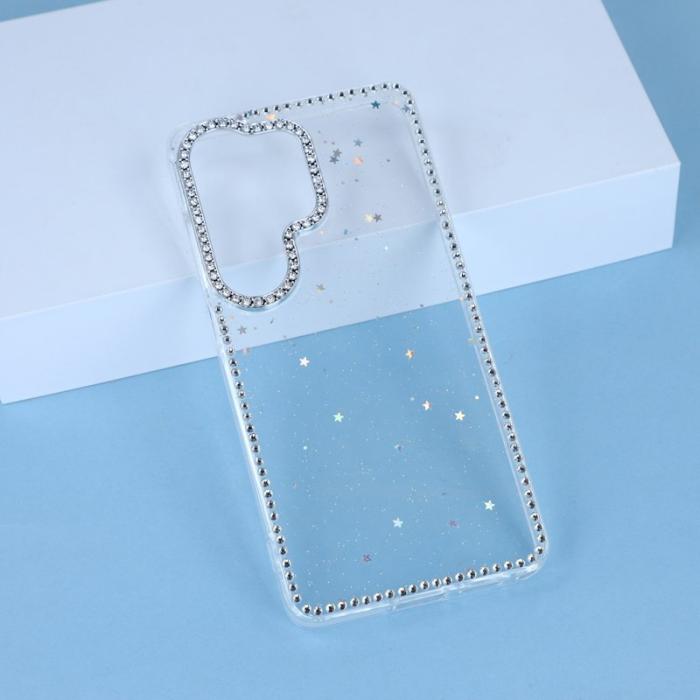 OEM - Mobilskal för Samsung Galaxy S26 Ultra Rhinestone Glitter Plast Glitterstjärnor