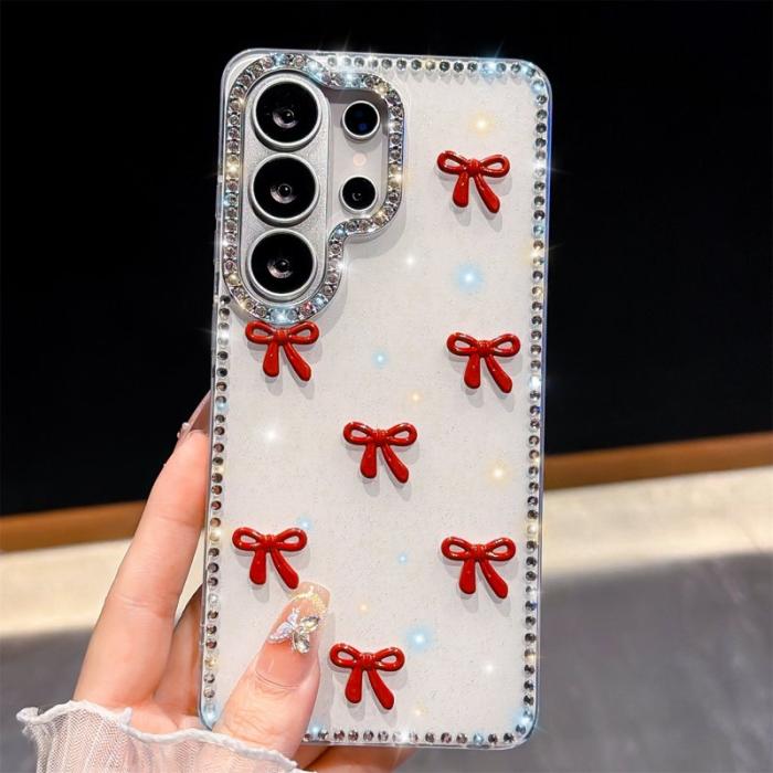 OEM - Mobilskal för Samsung Galaxy S26 Ultra Rhinestone TPU + PC - Glittrande Vit