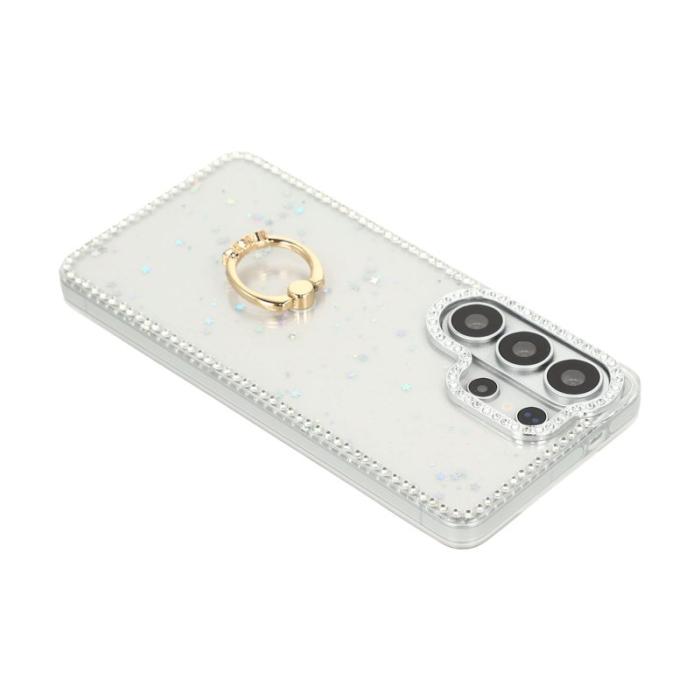 OEM - Mobilskal för Samsung Galaxy S26 Ultra Ring Kickstand TPU + PC - Glitterstjärnor