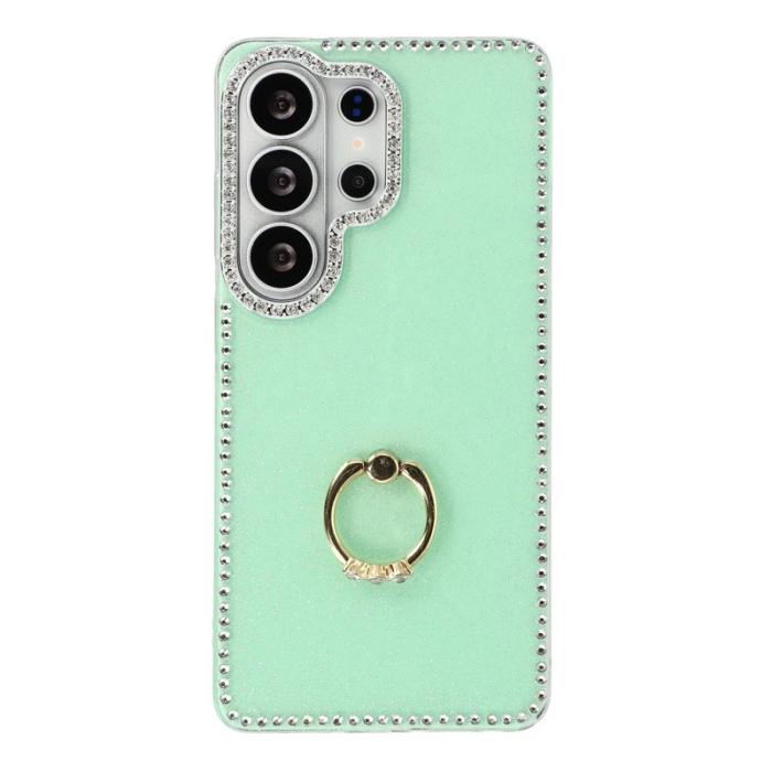 OEM - Mobilskal för Samsung Galaxy S26 Ultra Ring Kickstand Plast Glittrande Ljusgrön