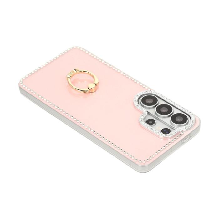 OEM - Mobilskal för Samsung Galaxy S26 Ultra Ring Kickstand Plast Glittrande Ljusrosa