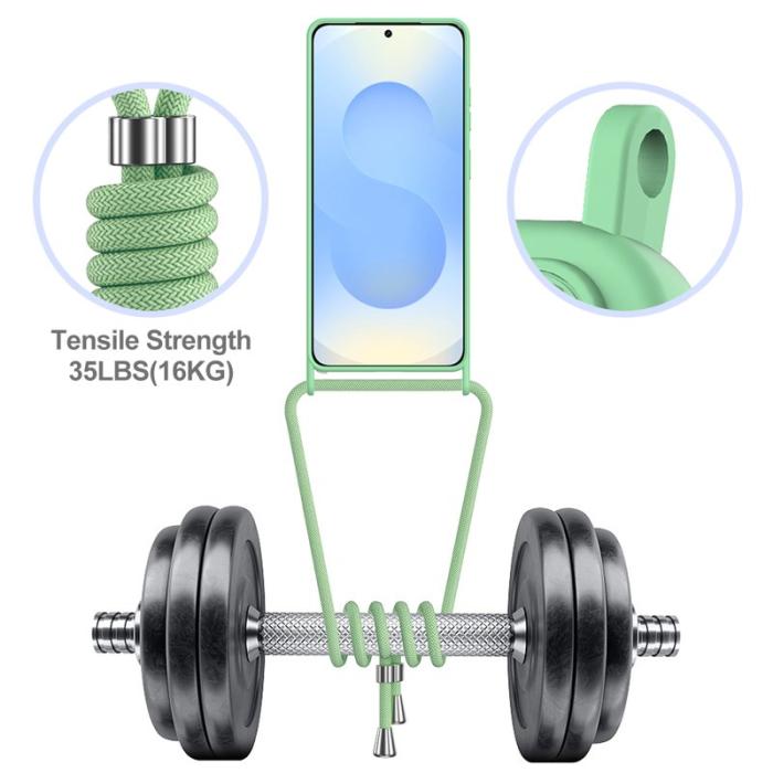OEM - Mobilskal för Samsung Galaxy S26 Ultra Silikon med kortfack - Grön