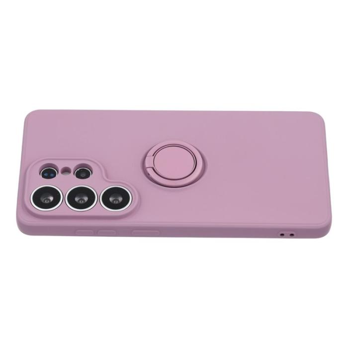 OEM - Mobilskal för Samsung Galaxy S26 Ultra Silikon med Ring Kickstand - Lila