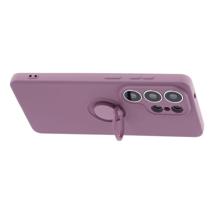 OEM - Mobilskal för Samsung Galaxy S26 Ultra Silikon med Ring Kickstand - Lila
