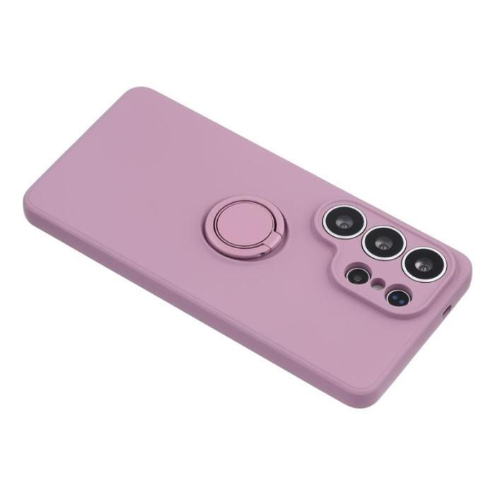 OEM - Mobilskal för Samsung Galaxy S26 Ultra Silikon med Ring Kickstand - Lila