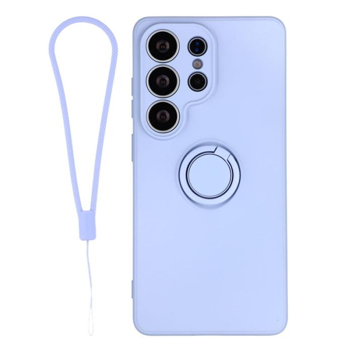 OEM - Mobilskal för Samsung Galaxy S26 Ultra Silikon med Ring Kickstand - Ljuslila