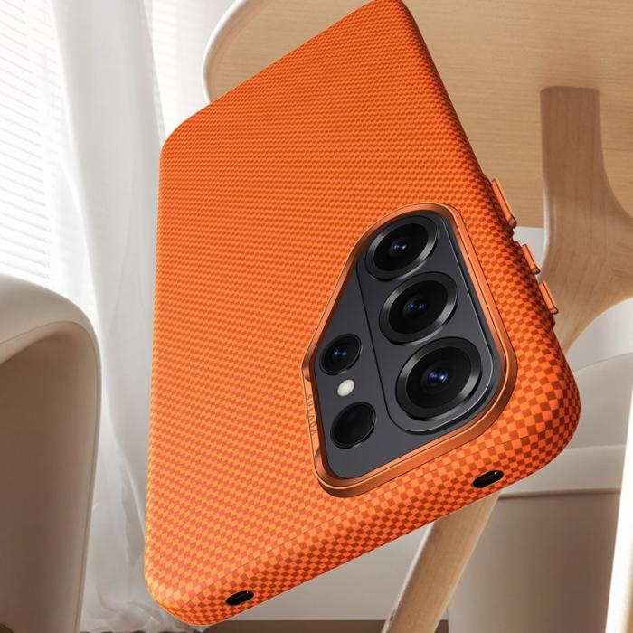 SULADA - Sulada Mobilskal för Samsung Galaxy S26 Ultra Skyddande Kevlar - Orange