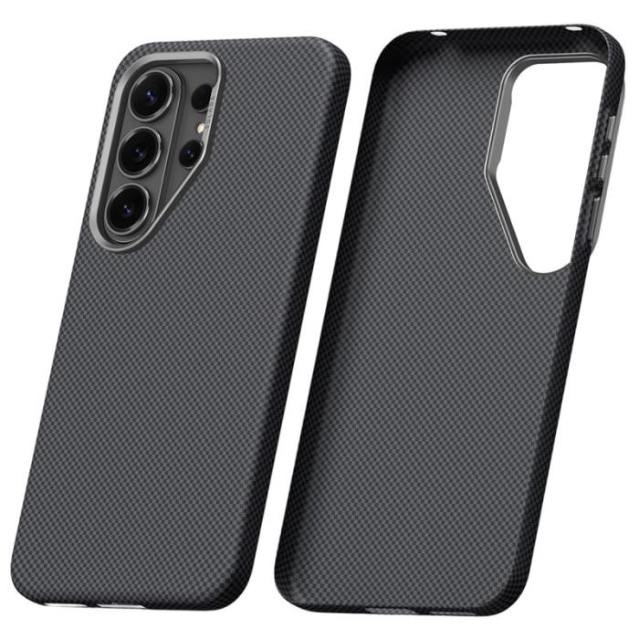 SULADA - Sulada Mobilskal för Samsung Galaxy S26 Ultra Skyddande Kevlar - Titan Svart