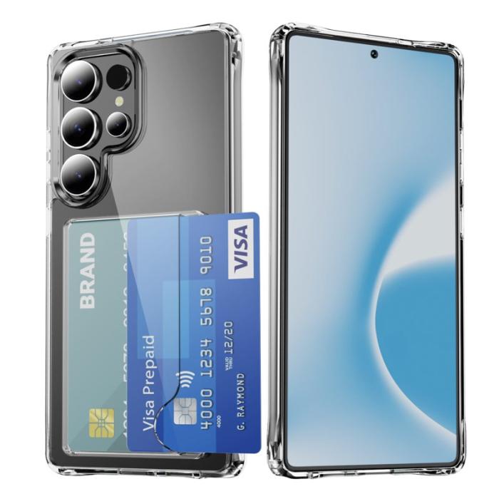 OEM - Mobilskal för Samsung Galaxy S26 Ultra Skyddande TPU med kortfack - Transparent