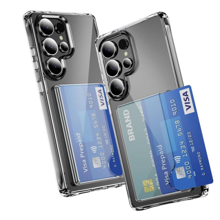 OEM - Mobilskal för Samsung Galaxy S26 Ultra Skyddande TPU med kortfack - Transparent